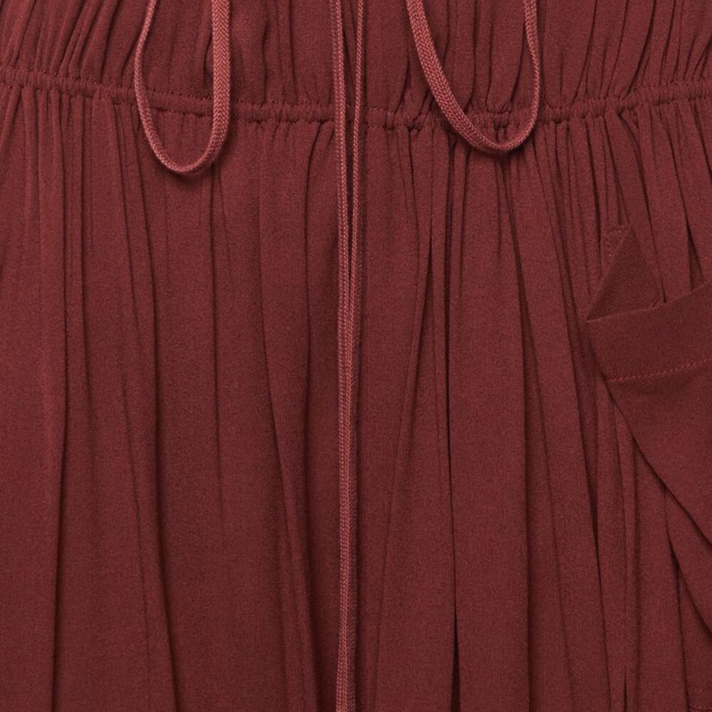 Chloe Burgundy Chiffon Tiered Maxi Skirt M - Picture 4 of 7